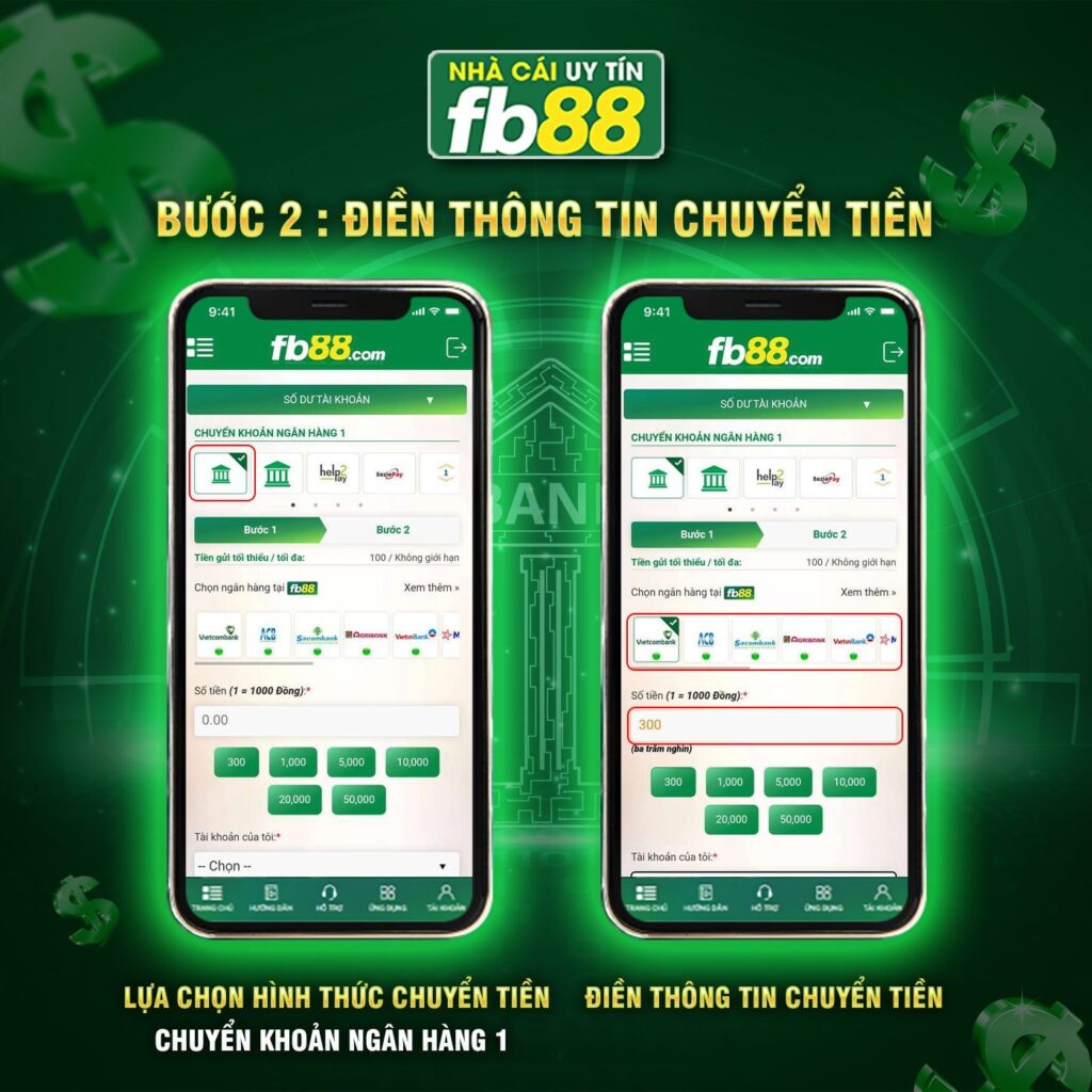 Hướng dẫn nạp tiền fb88
